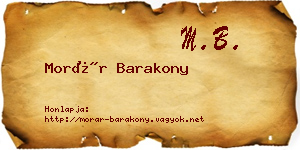 Morár Barakony névjegykártya